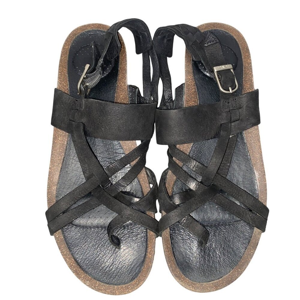 TEVA Ysidro black nubuck leather strappy sandal shoes women’s 10 outdoor active